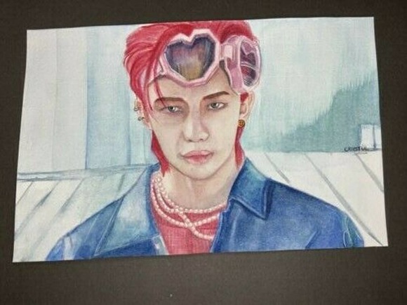 Maniac Hyunjin Stray Kids Watercolor - Picture 2 of 3